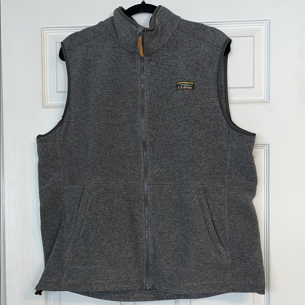 L.L. Bean Charcoal Vest  Fleece